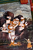 Detail from a mural painting with a 'Ramakien' motif - Thai version of the Indian Ramayana - from the temple complex of the Emerald Buddha, Bangkok (late 18th century) 